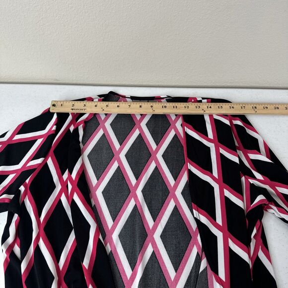 Easywear Chico Cardigan 3 Hot Pink Black Preppy Core Work - Picture 8 of 11